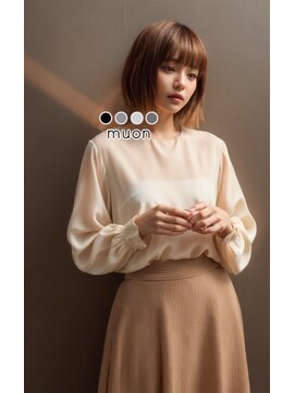 ムオン 大橋(muon) 外はね切りっぱなしミディアムボブ