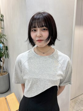 フィルムス 渋谷(FILMS) デザインカラー/レイヤーカット/オリーブベージュ/ウェットヘア