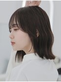ボブヘア/レイヤーカット/ウェットヘア/オリーブベージュ/表参道