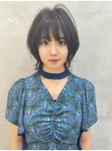 ダークグレージュ×小顔ウルフカット　ウルフ　ネオウルフ