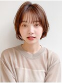前髪 ネビージュ ボブルフ 黒髪 ワンレン 小顔 "