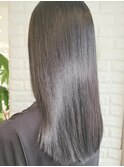 ロングストレート×酸性ストレートパーマ×ヘアマニキュア