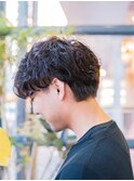 波巻きパーマ × 韓国マッシュ【メンズ】