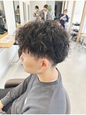 刈り上げショート・波打ちパーマ・ツーブロック・メンズパーマ