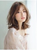 ☆ホワイトグレージュミニウルフデジタルパーマチェリーブラウン