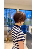 大人ショートボブ丸みショートカットマッシュショート