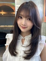 ロンドルーチェ 心斎橋(Lond luce)&nbsp;ダークアッシュ/ミディアムレイヤーカット［髪質改善/縮毛矯正］