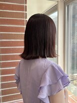 ルームヒゴバシ(room higobashi)&nbsp;ピンクベージュ×外ハネスタイル/OWAY Hcolor