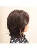 お手入れ簡単無造作大人ボブ