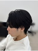 MEN’S HAIR/襟足ありセンターパート/アッシュブラウン/木更津