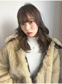 顔周りカット グレージュカラー 透明感カラー 艶髪 髪質改善