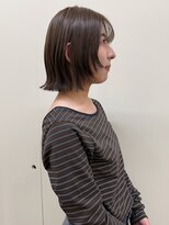 ヒントステーション(HINTSTATION) 〈浅草 半個室〉顔周りレイヤー×ブリーチなしアッシュベージュ