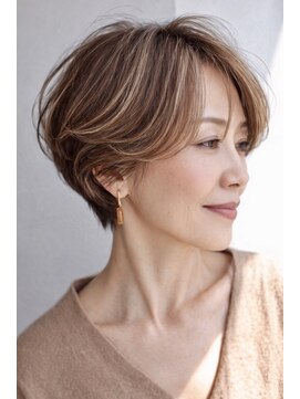 ハーツ(Heart's) 白髪ぼかし脱白髪染め大人ショート40代50代60代