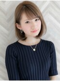 『ROMA』大人かわいいダブルバングワンカール小顔ボブディ