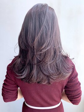 アイティー バイ アルバム 中野店(IT by ALBUM) レイヤーミディ_耳かけウェーブパーマフォギーベージュ_ba284233