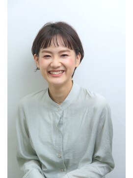 キミドリ(KIMIDORI) 大人可愛い×ひし形×ショートバング30代40代50代恵比寿ショート