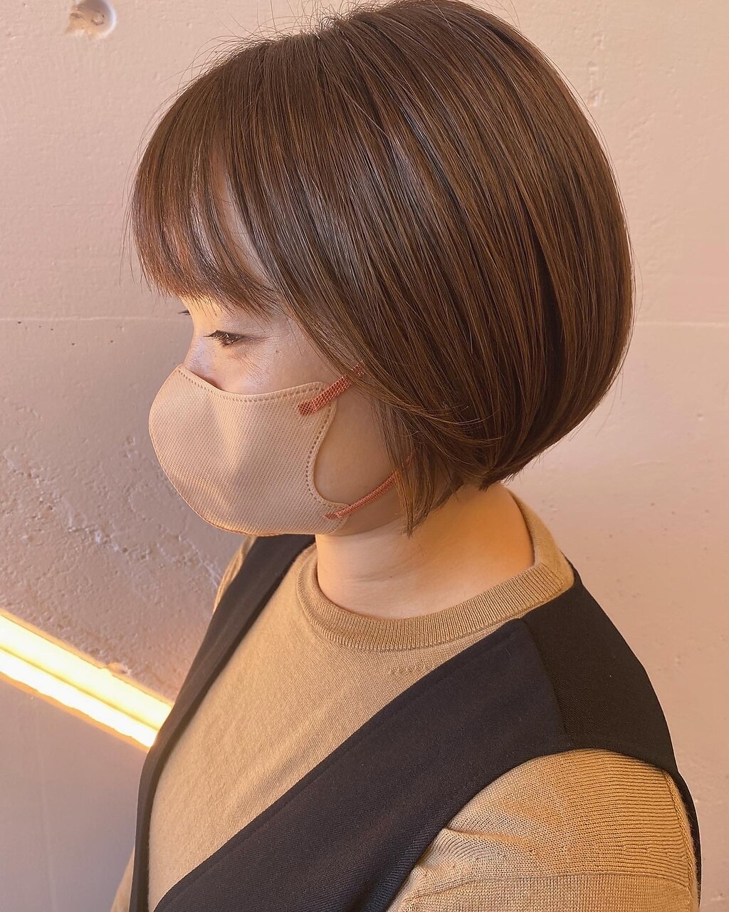 ショートボブ×ラベンダーブラウン：L174061584｜ループ(Loop)のヘア