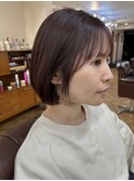 耳掛けショートボブ