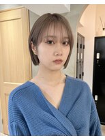 ローレン(LOREN)&nbsp;ミルクティーベージュぷつっとボブケアブリーチ 梅田