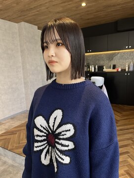 サクラ 岐阜(SAKURA) 岐阜駅美容院 岐阜縮毛矯正 丸みのないボブ