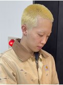 【GEEKS渋谷】金髪ボウズ/ハイトーン/透明カラー/メンズショート