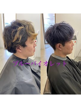 ザワン(The one) ブリーチしてブルーバイオレット/ブルーブラック/ダークアッシュ