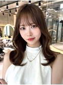 レイヤーカット小顔に見せるヘア/韓国ヘア/髪質改善/福岡/博多