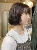 ボブカットで作るふわふわニュアンスパーマ 横浜デジタルパーマ