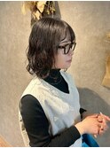 ボブ×パーマ