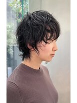 シェリ ヘアデザイン(CHERIE hair design)&nbsp;ショートウルフ×ニュアンスパーマ［福岡/天神/美容室/パーマ］