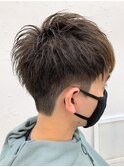 本厚木/刈り上げツーブロック韓国風ナチュラルマッシュフェード