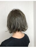 《久保佑介》ボブ/グレージュ/アッシュグレー/グレーヘア