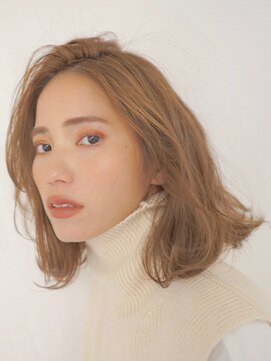 パール(PearL) 《PearL》大人かわいいマロンベージュの抜け感ミディパーマ