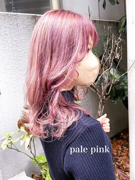 ミシェリー(misherry) 外ハネボブペールピンク韓国風ケアブリーチ髪質改善カラー中国