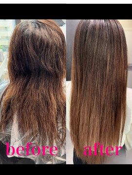 ワンス(ONCE) 切れてしまった髪もエクステとストレートで甦る艶髪