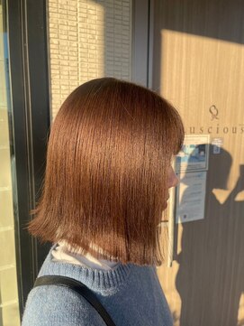 ルーシャス ヘアー 岐阜店(Luscious HAIR) くすみカラー/切りっぱなしボブ/前下がりボブ/秋冬/ニュアンス