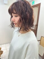 アム(amu)&nbsp;ニュアンスパーマ×ボブパーマ×前下がりボブ×ベルボブ