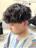 波巻きスパイラルパーマツイストスパイラルパーマメンズマッシュ