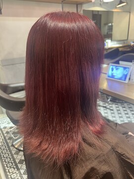 アース 綱島店(HAIR&MAKE EARTH) ブリーチ有りチェリーレッド