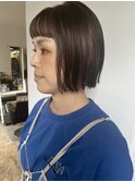 ミニボブ 顔まわりブリーチ インナーカラー 担当阿知波