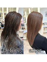 ヘアアンドメイク ニューヨーク ニューヨーク 長岡天神店(Hair&Make NYNY)&nbsp;白髪ぼかし脱染カラープラチナブラウン