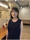 20代30代大人可愛い前髪チョコレートカラー大人ボブ