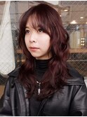 【macana指名】暖色 ボルドー レイヤーパーマ 向ヶ丘遊園 登戸