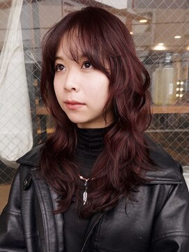 ボコカ(bococa) 【macana指名】暖色 ボルドー レイヤーパーマ 向ヶ丘遊園 登戸