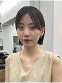 ロブ/ボブ/ヘイリーボブ/切りっぱなし／サイドバング/前髪なし