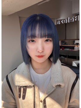 ベレーザ 渋谷(BELEZA) 13238艶髪ネイビーブルーブルーシルバーレイヤーブルーカラー