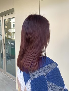 アルレン(Allen) レッドカラー ブリーチカラー レディース 宇都宮