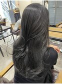 ブリーチなし透明感カラー/アッシュグレージュオリーブブラウン