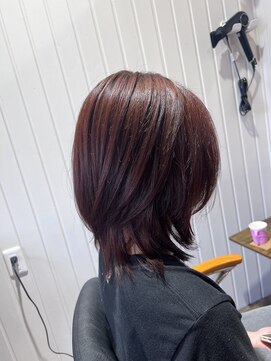 ブラフ(B.R.AP.h) ミディアムレイヤー×ピンクブラウン