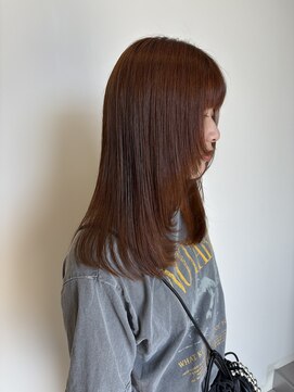 アパートメント 松江学園店(APARTMENT) 顔まわりハイレイヤー×オレンジブラウン